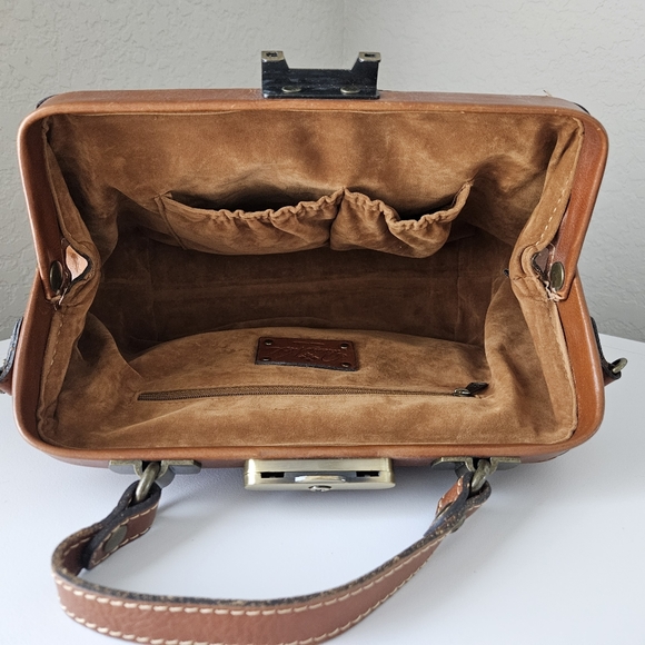 Patricia Nash Leather Gracchi Satchel - Picture 6 of 12